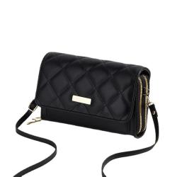 2024 Ladies Double Embroidered Mobile Phone Bag New Diamond Mouth Red Envelope Small Fragrant Wind Fashion Shoulder Sling Bag