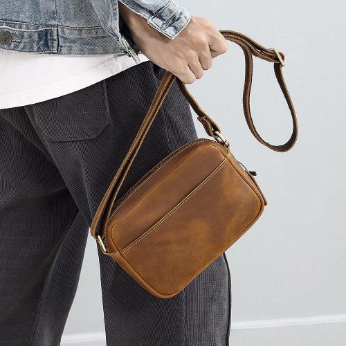 Crazy Horse Leather Single Shoulder Leather Premium Men's Bag
