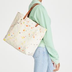 Custom Transport Tote With Interior Zip Patch Pockets for Women Girls Shoulder Grocery Bag Canvas and Leather Bags
