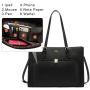 Fashion Waterproof Office Tote Bag Briefcase with USB Port Leather Shoulder Handbag Travel Business School Laptop Bag for Women