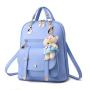 Bags for women Korean Fashion PU Leather Backpack New Casual College Style with Hanging Bear Portable Single Strap for Students