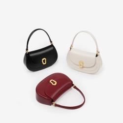 2024 Trendy New Mini Metal Buckle Womens Shoulder Bag OEM ODM Purses And Handbags Fashion Custom Logo Vegan Ladies Shoulder Bags