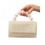 New Women's Pearl Beaded Clutch Evening Handbags for Formal Bridal Wedding Clutch Purse Prom Cocktail Party