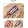 2024 Summer Korean Version Women's Cross-Border Hand Bag Multi-Compartment Long Horizontal Open Contrast Milk Cow Pattern