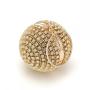 Fashionable rhinestone purse silver crystal round purses chain crossbody bag bridal ladies handbags handmade shiny evening bags pochette femme