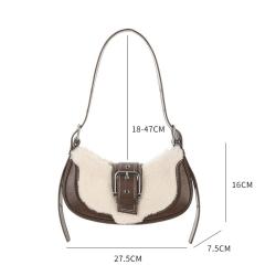 Trendy Fur Design Women's Handbag Fashion Ladies Custom Premium Leather Shoulder Bags For Women