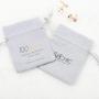 Custom Logo Printed Suede Gift Bag Mini Velvet Suede Drawstring Ring Jewelry Pouch