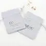 Custom Logo Printed Suede Gift Bag Mini Velvet Suede Drawstring Ring Jewelry Pouch