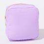 Stock Lavender S M L XL 4 Pieces No MOQ Nylon DIY Personalize Cosmetic Bag Zipper Pouch Gift for Girl Women Large Makeup Bags
