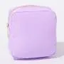 Stock Lavender S M L XL 4 Pieces No MOQ Nylon DIY Personalize Cosmetic Bag Zipper Pouch Gift for Girl Women Large Makeup Bags