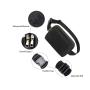 Custom Logo Travel Sport  Walking Mobile Phone Multi-function Fitness Fanny Packs Black Nylon Belt Bag Men Waist Bag