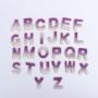Manufacturer Wholesale Gradient Color Glitter Chenille Alphabet Letter Patches Adhesive Stick On Bags Custom Designer Patches