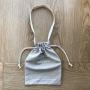19 * 24 cm Canvas Shoe Packaging Bag With Handle  Custom Logo Printed Drawstring Canvas Shoe Bag
