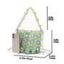 2024 Wholesale Small Fresh Handmade acrylic  Beaded Daisy Portable Bucket Bag Round Hollow Beaded Shoulder Messenger Bag