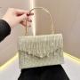 Luxury crystal tassel party clutch bag purses women's wedding dress rhinestone clutch bag evening bags dinner clutch handbags