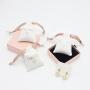 Hot Stamping Mini Faux Suede Necklace Bracelet Packaging Pouch Luxury Microfiber Drawstring Earring Jewelry Bag