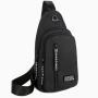 GELORY Custom Women Men Unisex Waist Bag Pack with Headphone Jack and Zipper Adjustable Strap Black Fanny Pack Custom Logo