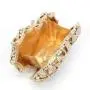 Women Gold Rose Flower Hollow Out Crystal Evening Metal Clutches Small Minaudiere Handbag Purse Wedding Box Clutch Bag