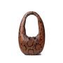 Bag 2020 Snake Pattern Oval Shape Women Soft Cow Genuine Leather Handbags