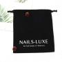Custom Logo Printing Black Cotton Women's Coat Hair Dyer Travel Storage Bag Drawstring Shopping Cotton Muslin Pouch