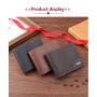Men's Large Capacity Fashionable Waterproof Multi-Card Short Wallet Casual Plain Bag-20% Cross-Border Change