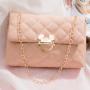 Promotion wholesale trendy PU leather cute sling messenger girls handbag for women