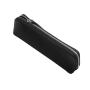 Custom pebble vegan leather pencil bag pen holder cosmetic small leather case zipper makeup pouch