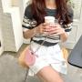 New PU frosted alien cross chain bag female niche design mini mouth red envelope cute macaron heart bag