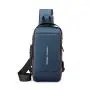 luxury business men multifunction anti-theft usb shoulder bag smell proof crossbody custom design sling chest bag
