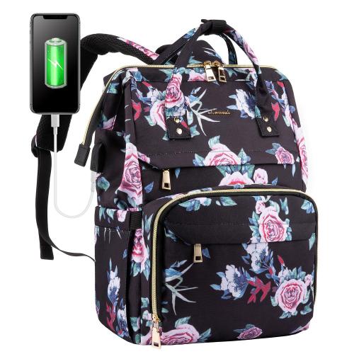 LOVEVOOK factory custom waterproof Backpack university 15.6 In College flower Bookbag large Travel Laptop Backpacks for women