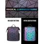 LOVEVOOK fashion luxury design luminous leather back pack school bags women's girls holographic geometric reflective backpack