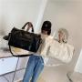 custom logo big bags for women traveling white pu leather hand carry travel sports gym bags bolsos deportivos