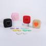 Keymay RTS No MOQ Fast Shipping Gold Zipper Personalized Valentine's Day Gift Mini Makeup Bag Small Cosmetic Bag Nylon Pouch