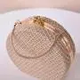 Markdown sale superior quality womens clutch bag multi-colors flower shape button lock round evening bags