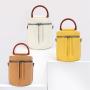 OEM ODM Sac A Main Personalise 2024 Women Small Custom Luxury Fashion Leather Sling Crossbody Cylinder Bucket Hand Bags Ladies