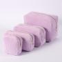 2022 Hot Sale High Quality Women Personalized Embroidered Glitter Makeup And Cosmetic Bags & Cases Corduroy Cosmetic Bag