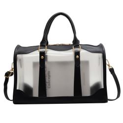 fashion transparent duffel Bag travel Hand Bag Can Print Logo custom clear Pattern travel duffel bag