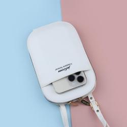 HR641 Women Girls Long White Wallet Fashion Girl Crossbody Purse Square Card Holder Handbag Coin Purse Phone Storage Wallet
