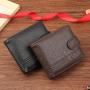 Factory Wholesale Men's Short PU Leather Zipper Buckle Wallet New Coin Purse with Waterproof Feature Foreign Trade Cross-Border