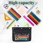 Expandable Pencil Pouch For 3 Ring Binder , Large Capacity Oxford Pencil Bag For School And Office
