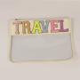 Keymay Bag Stock Embroidered Chenille Sequin Patch Waterproof Zipper Clear Pouch Transparent PVC Gift Snacks Makeup Cosmetic Bag