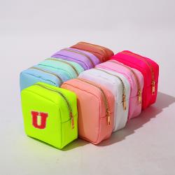 Custom Women Makeup Organizer Bag Waterproof Nylon Cosmetic Travel Bags Girls Brush Holder Toiletry Bag