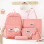 ZF362 Hot New Women Shoulder Bag Fashion Trend Four Sets of Nylon Backpack Student School Bag  No Pendant