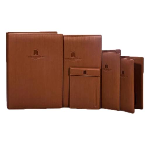 Custom size A4 A5 A6 PU Leather Menu Folder Guest Check Presenter For Hotel Bar Salon KTV Restaurant