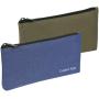Gelory Blue Army Green Women'S Small Makeup Pouch Zipper Stationery Bag Pencil Case Pouch