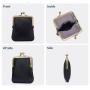 ZWY271 New Genuine Leather Unisex Clip Coin Purse Wholesale Solid Color Simple Compact Ladies Lipstick Bag Hot Coin Organizer