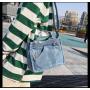 HR420 Women's Exquisite Washed Denim Bag Ins Artistic Style Personalized Crossbody Tote Bag Creative Handheld Small Shoulder Bag