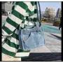 HR420 Women's Exquisite Washed Denim Bag Ins Artistic Style Personalized Crossbody Tote Bag Creative Handheld Small Shoulder Bag
