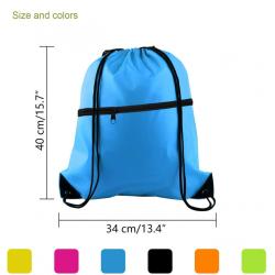 Gelory Wholesale Custom Logo Strong And Durable Yoga Sport Gym Waterproof Drawstring Bag
