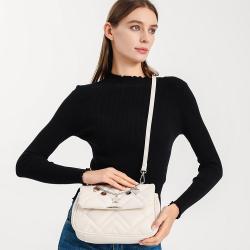 2024 new fashion simple women's crossbody bag large leather shoulder bag metal chain fashion handbag